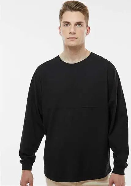 J. America 8229 Game Day Jersey Long Sleeve T-shirt - Black