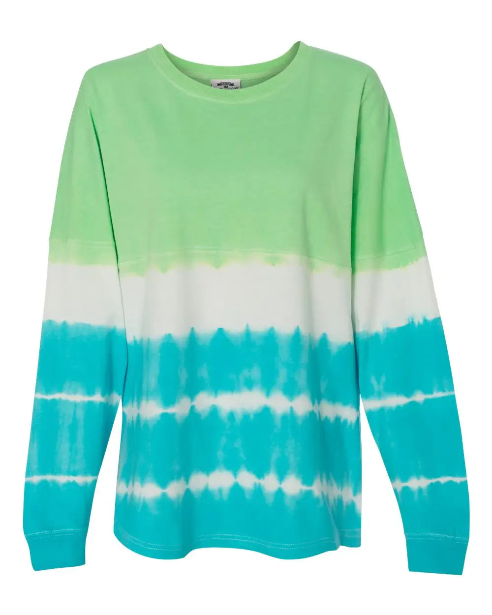 J. America 8229 Game Day Jersey Long Sleeve T-shirt - Lime Maui Tie-dye