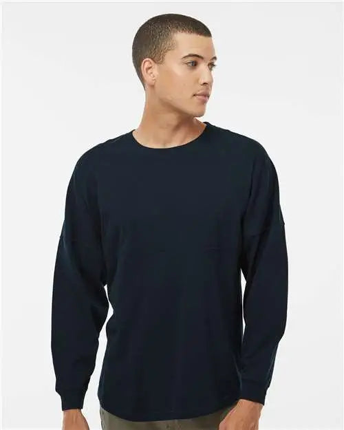 J. America 8229 Game Day Jersey Long Sleeve T-shirt - Navy