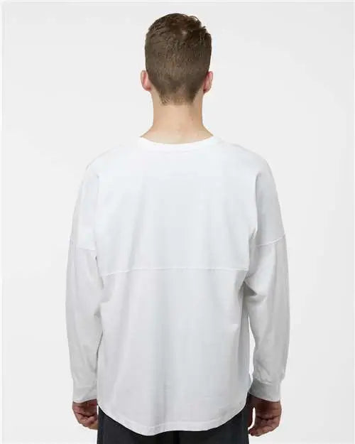 J. America 8229 Game Day Jersey Long Sleeve T-shirt - White
