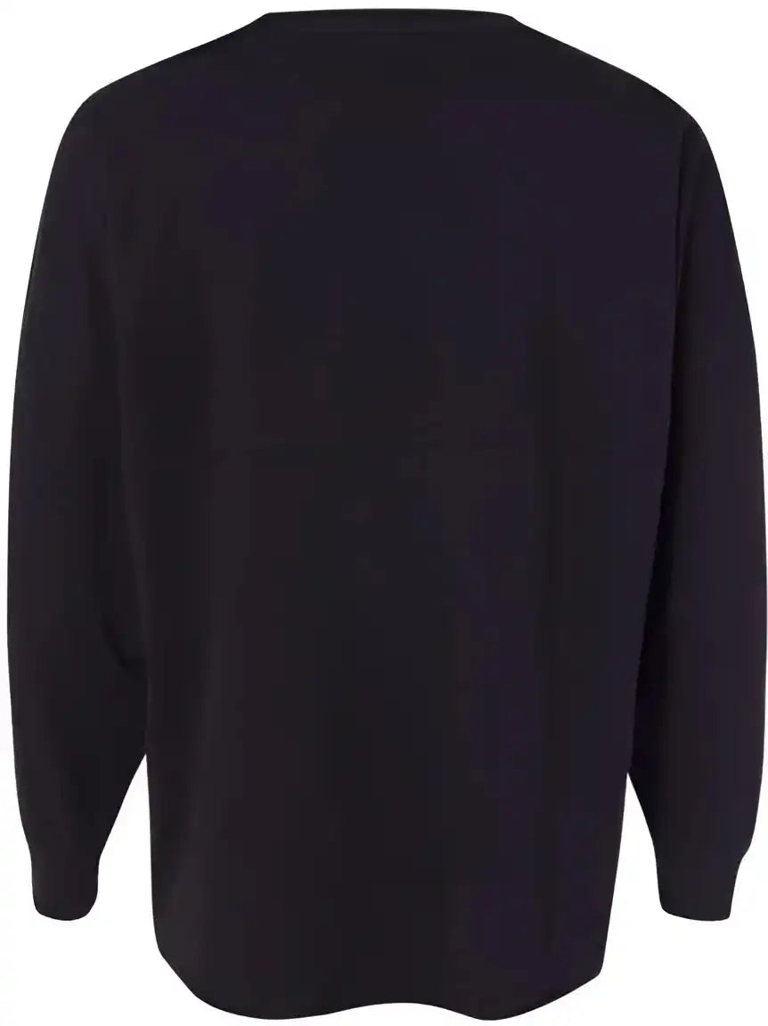 J. America 8229 Unisex Game Day Jersey Long Sleeve T-shirt - Black