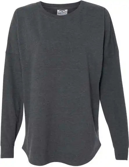 J. America 8229 Unisex Game Day Jersey Long Sleeve T-shirt - Charcoal Heather