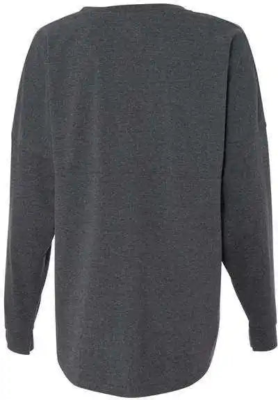 J. America 8229 Unisex Game Day Jersey Long Sleeve t Shirt Charcoal Heather