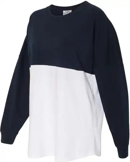 J. America 8229 Unisex Game Day Jersey Long Sleeve T-shirt - Navy White