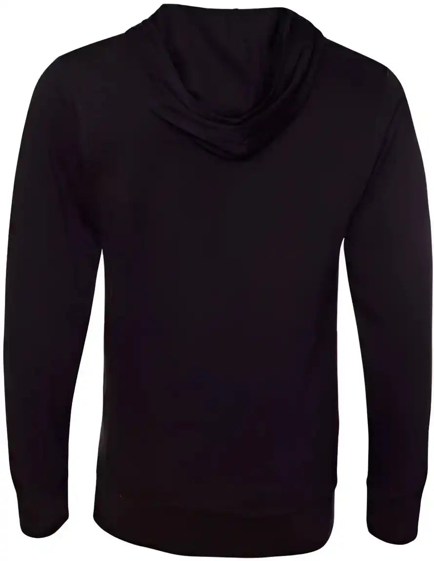 J. America 8231 Jersey Sport Lace Hooded Pullover Black