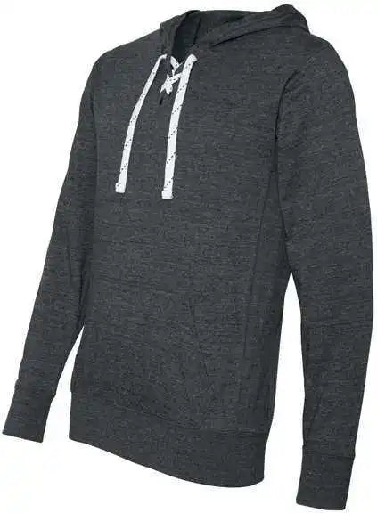 J. America 8231 Jersey Sport Lace Hooded Pullover Charcoal Heather