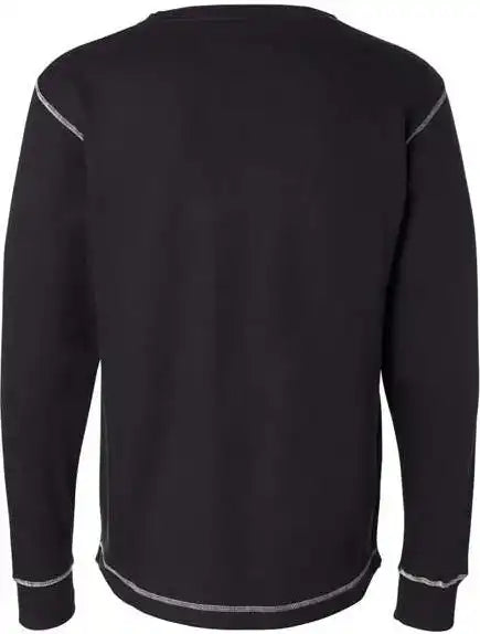 J. America 8238 Vintage Thermal Long Sleeve t Shirt Black White