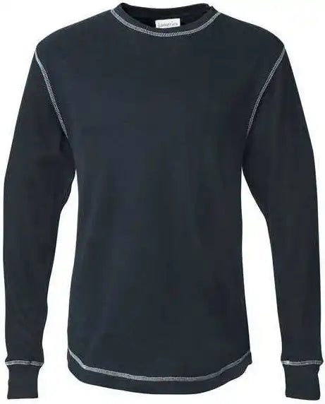 J. America 8238 Vintage Thermal Long Sleeve t Shirt Navy White