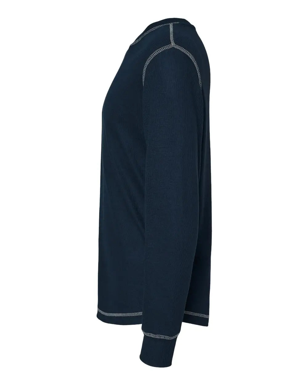 J. America 8238 Vintage Thermal Long Sleeve T-shirt - Navy White