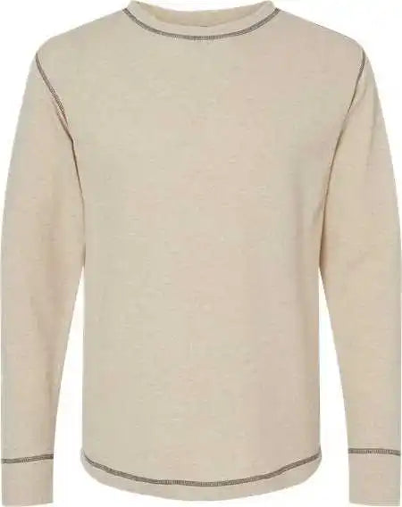 J. America 8238 Vintage Thermal Long Sleeve T-shirt - Oatmeal Heather