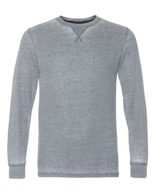 J. America 8241 Vintage Zen Thermal Long Sleeve t Shirt Cement