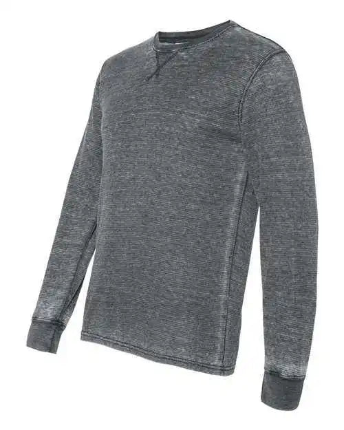 J. America 8241 Vintage Zen Thermal Long Sleeve T-shirt - Dark Smoke