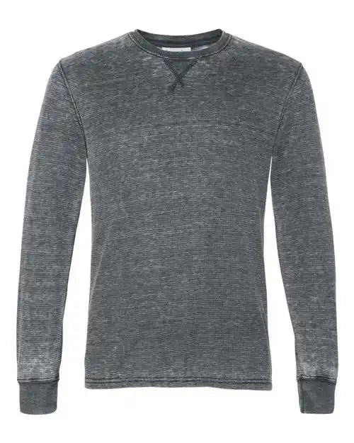 J. America 8241 Vintage Zen Thermal Long Sleeve T-shirt - Dark Smoke