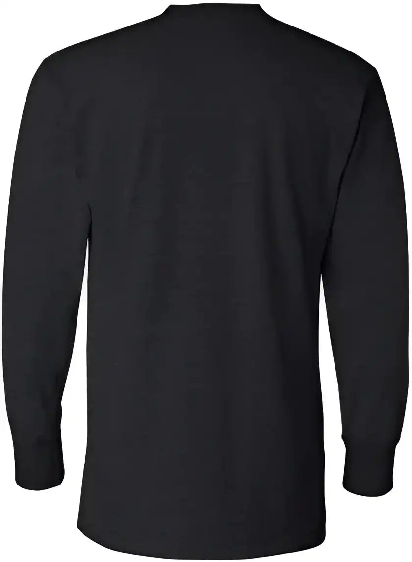 J. America 8244 Vintage Brushed Jersey Henley Black