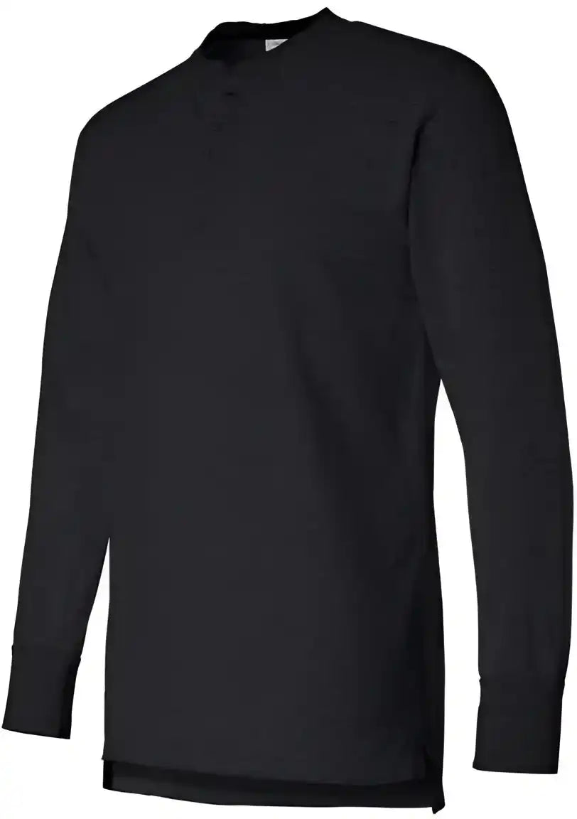 J. America 8244 Vintage Brushed Jersey Henley Black