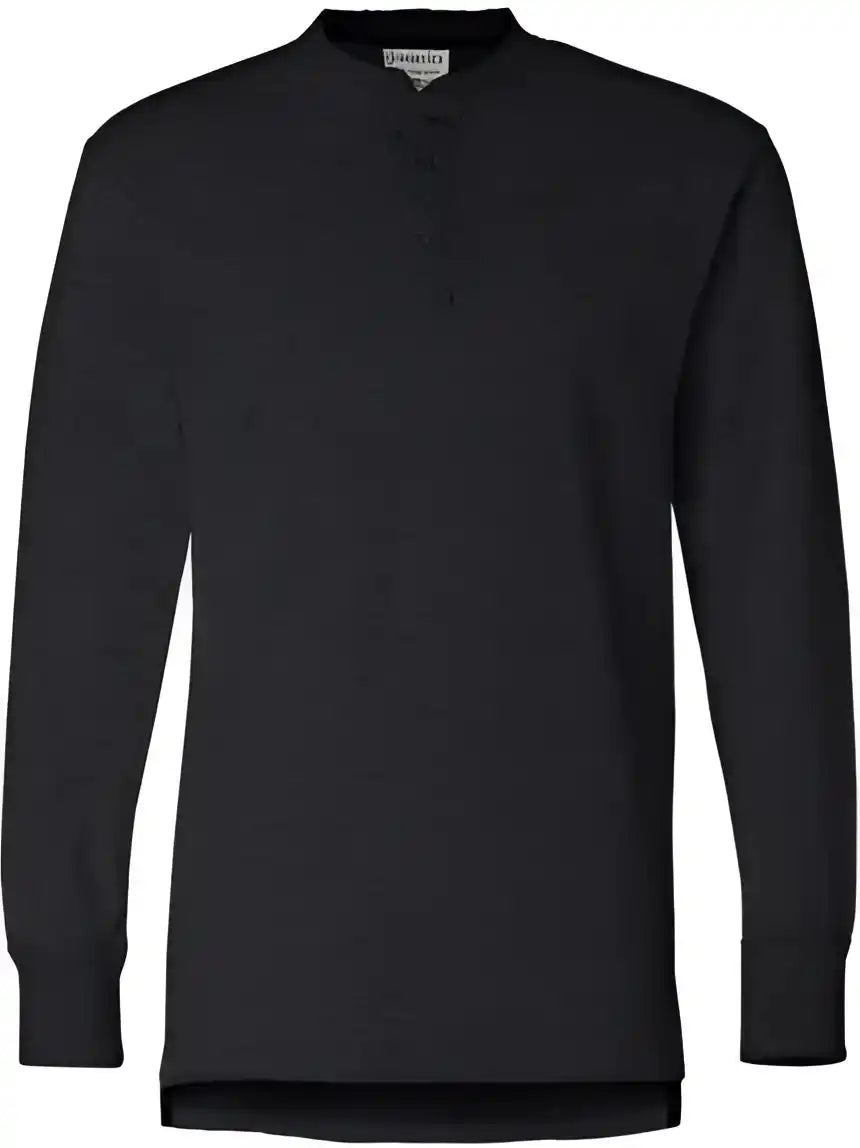 J. America 8244 Vintage Brushed Jersey Henley Black