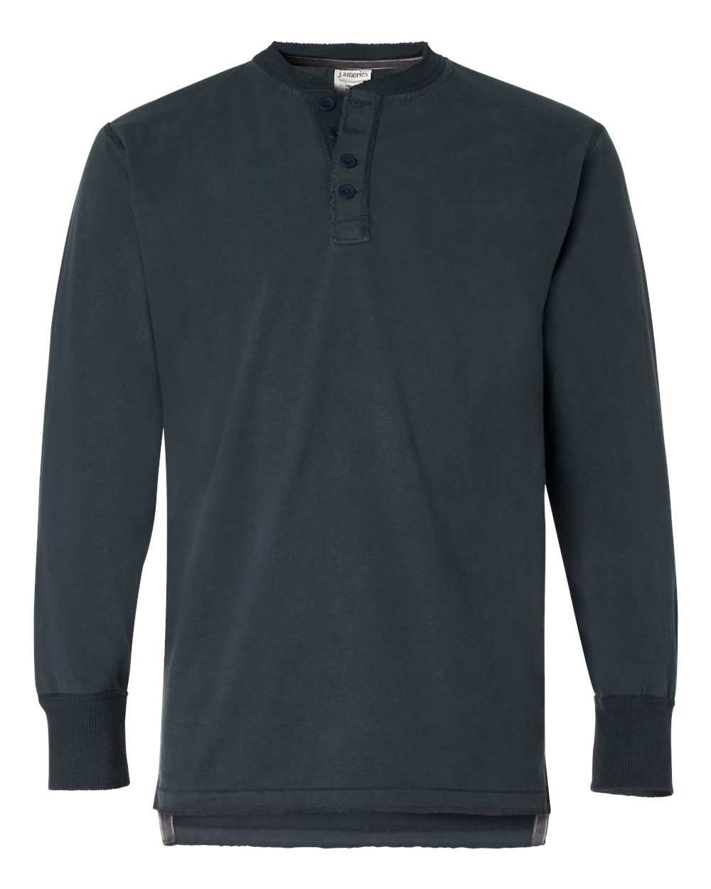 J. America 8244 Vintage Brushed Jersey Henley - Navy
