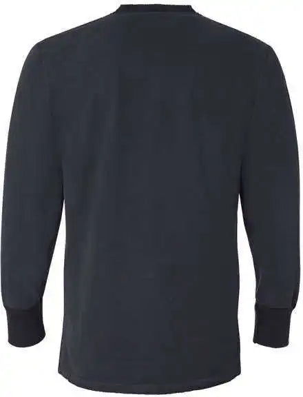 J. America 8244 Vintage Brushed Jersey Henley Navy