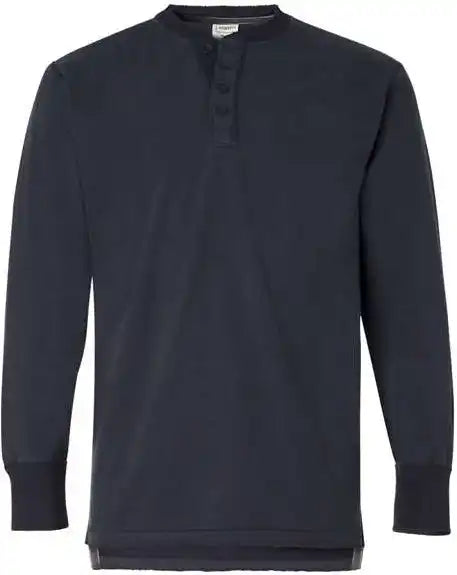 J. America 8244 Vintage Brushed Jersey Henley Navy