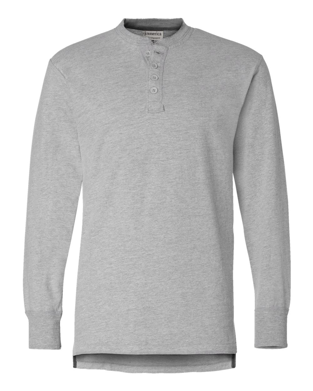 J. America 8244 Vintage Brushed Jersey Henley - Oxford