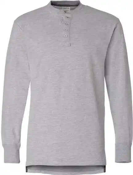 J. America 8244 Vintage Brushed Jersey Henley - Oxford