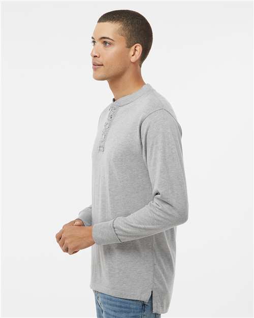 J. America 8244 Vintage Brushed Jersey Henley - Oxford