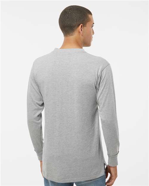 J. America 8244 Vintage Brushed Jersey Henley - Oxford