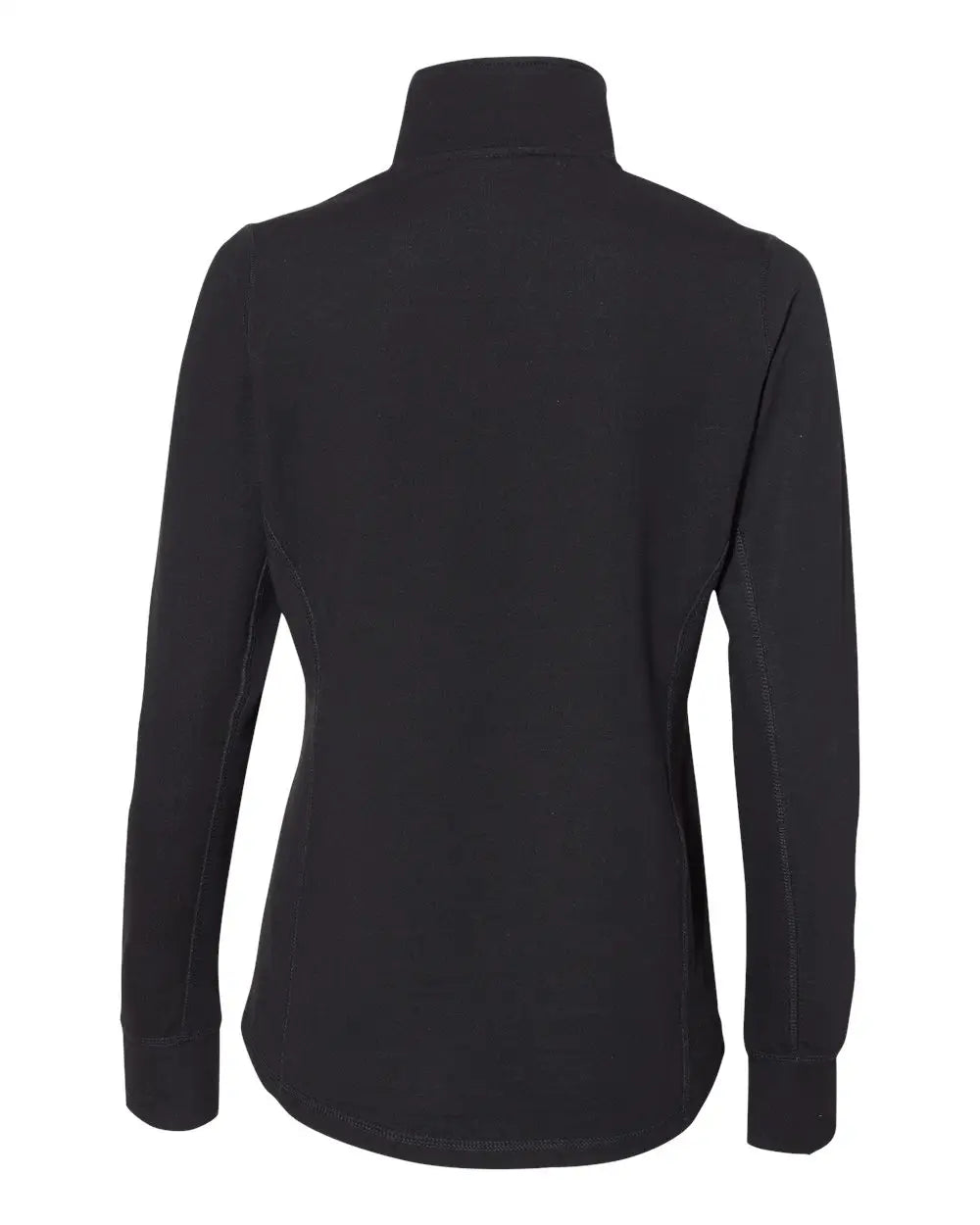 J. America 8433 Women’s Omega Stretch Quarter-zip Pullover - Black Triblend