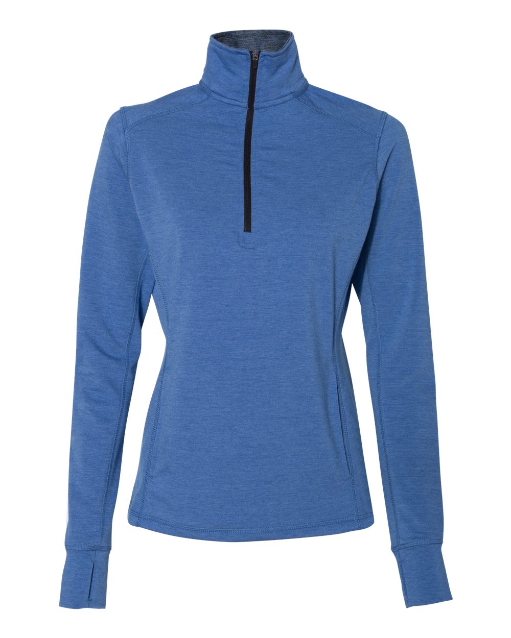 J. America 8433 Women’s Omega Stretch Quarter-zip Pullover - Royal Triblend