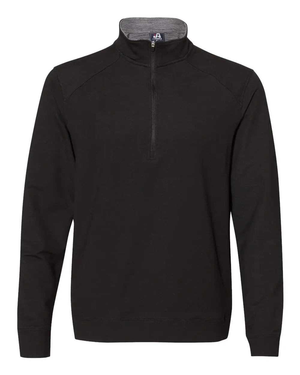 J. America 8434 Omega Stretch Quarter-zip Pullover - Black Triblend