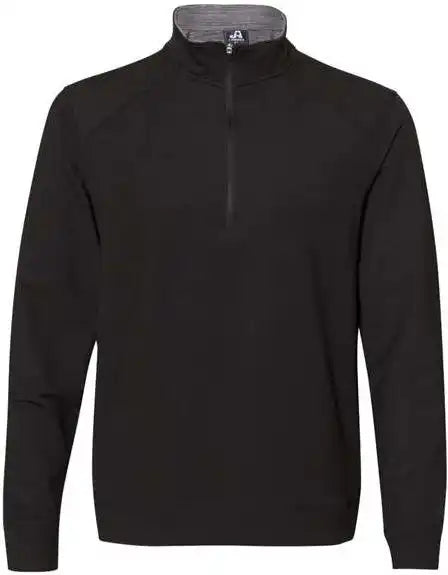 J. America 8434 Omega Stretch Quarter Zip Pullover Black Triblend