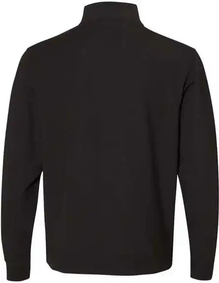 J. America 8434 Omega Stretch Quarter Zip Pullover Black Triblend