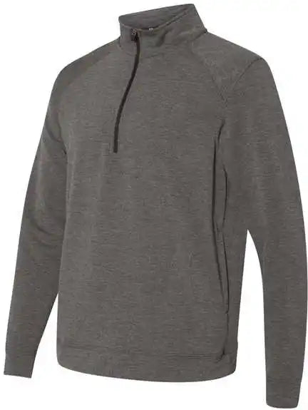 J. America 8434 Omega Stretch Quarter-zip Pullover - Charcoal Triblend