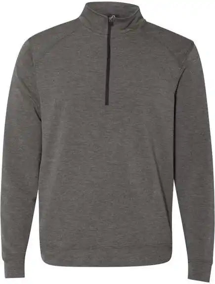 J. America 8434 Omega Stretch Quarter Zip Pullover Charcoal Triblend