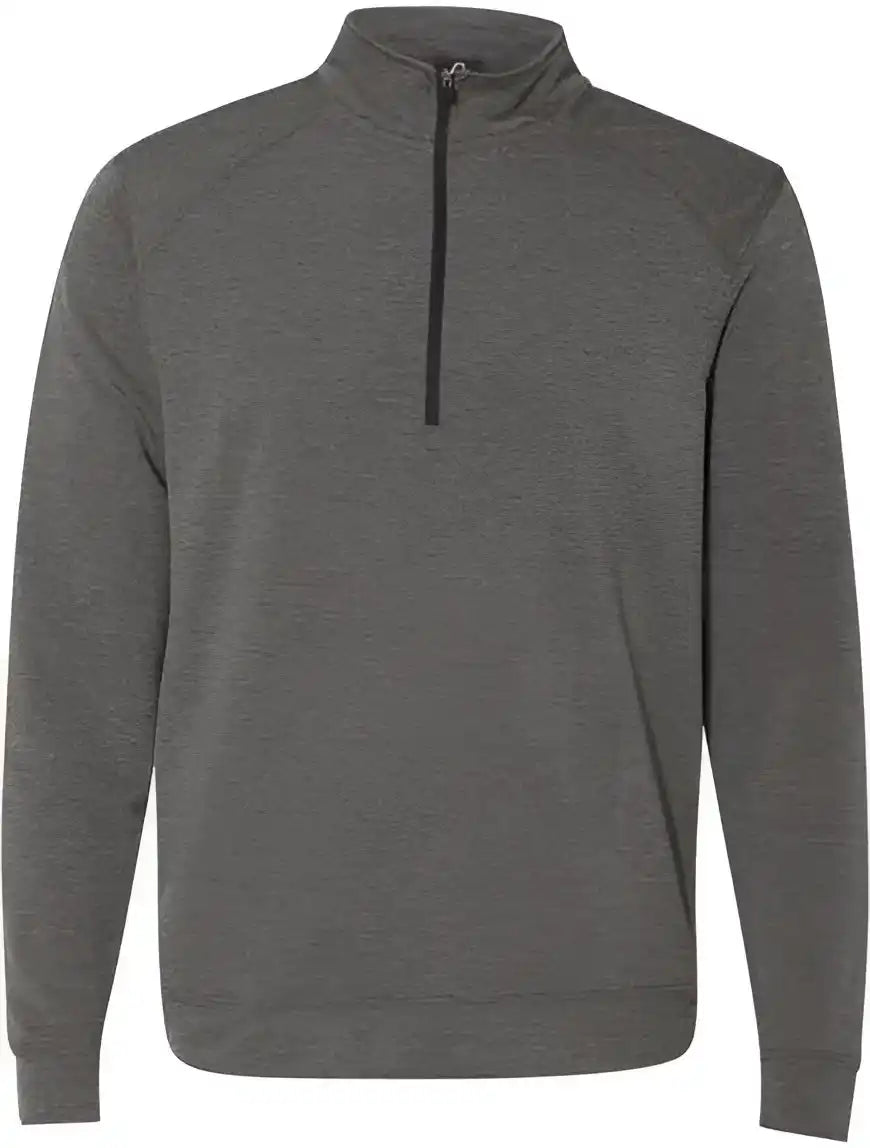 J. America 8434 Omega Stretch Quarter-zip Pullover - Charcoal Triblend