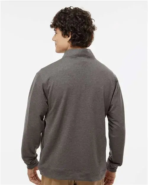 J. America 8434 Omega Stretch Quarter-zip Pullover - Charcoal Triblend