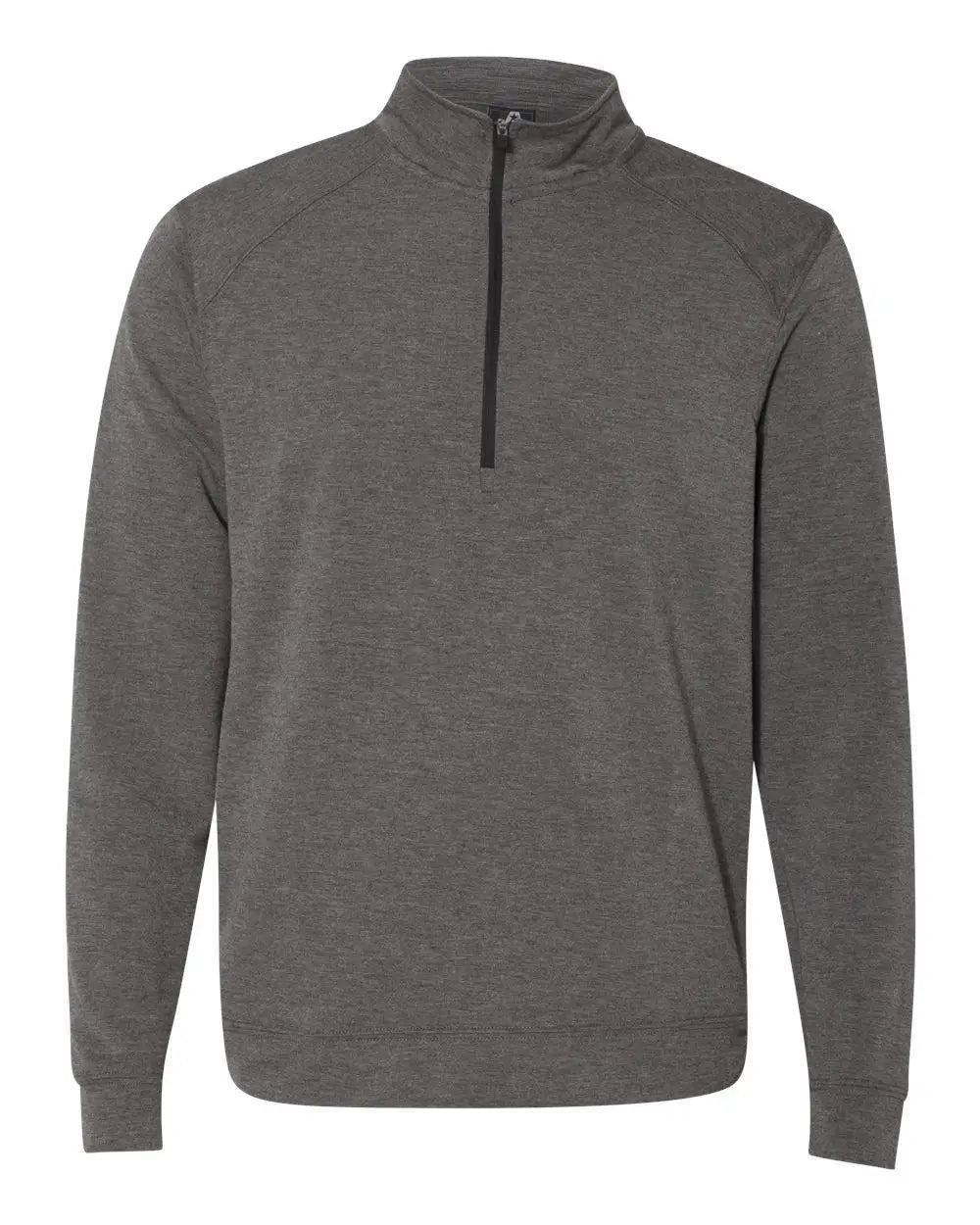 J. America 8434 Omega Stretch Quarter-zip Pullover - Charcoal Triblend - Dark Gray / s