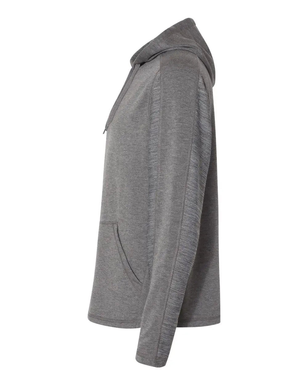 J. America 8435j Omega Stretch Hooded Pullover - 8435 - Charcoal Triblend - Adult s