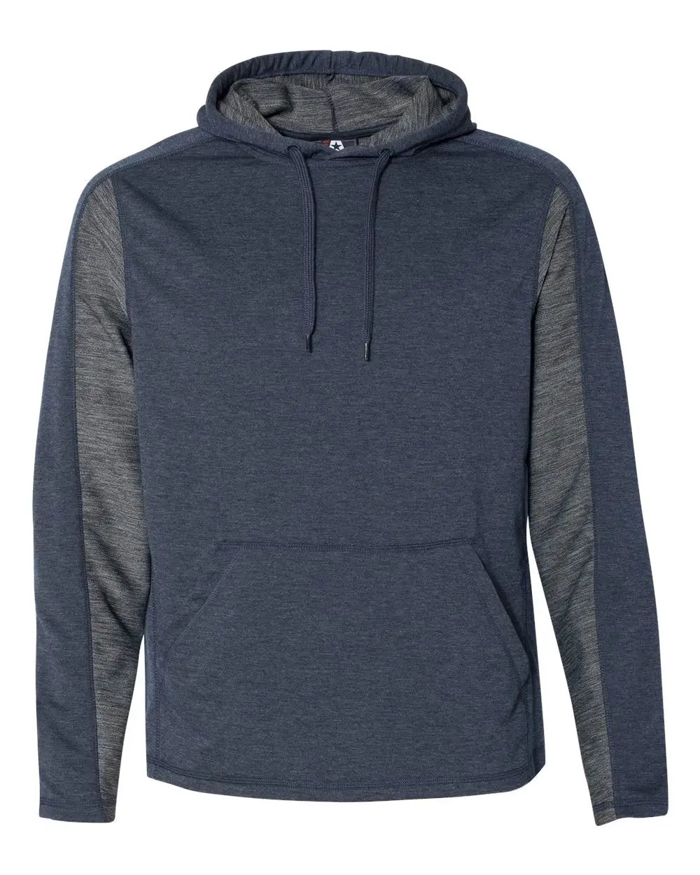 J. America 8435j Omega Stretch Hooded Pullover - 8435 - Navy Triblend - Adult s