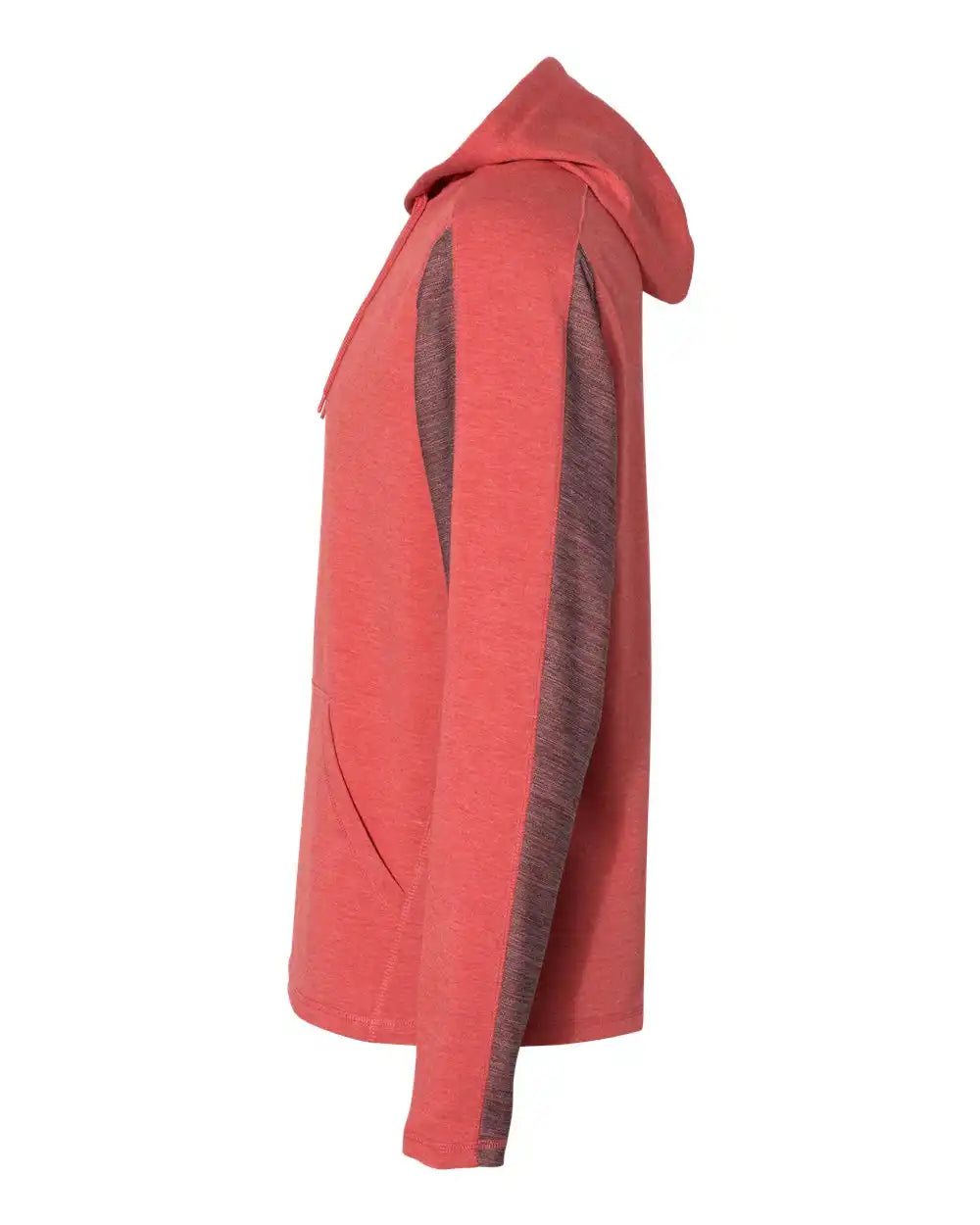 J. America 8435j Omega Stretch Hooded Pullover - 8435 - Red Triblend