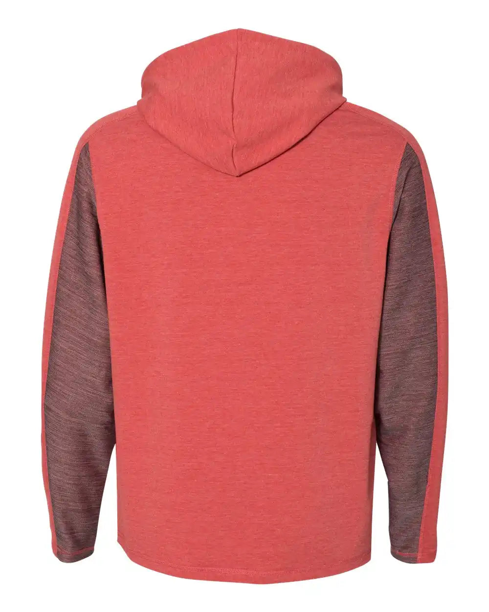 J. America 8435j Omega Stretch Hooded Pullover - 8435 - Red Triblend
