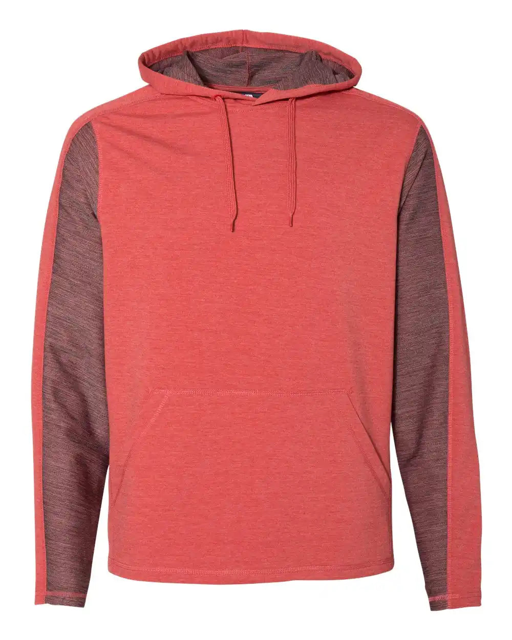 J. America 8435j Omega Stretch Hooded Pullover - 8435 - Red Triblend - s
