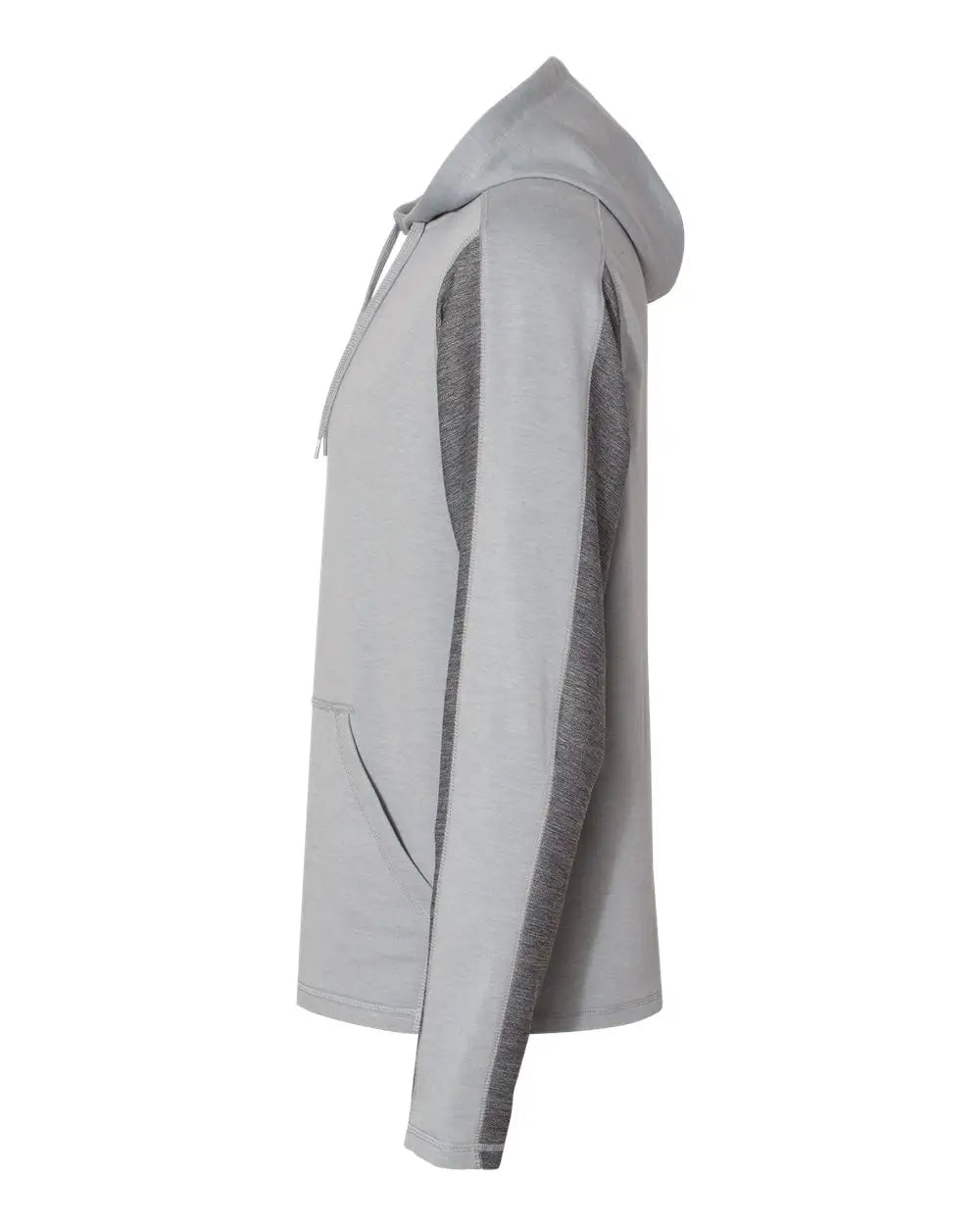 J. America 8435j Omega Stretch Hooded Pullover - 8435 - Silver Gray Triblend - Adult s