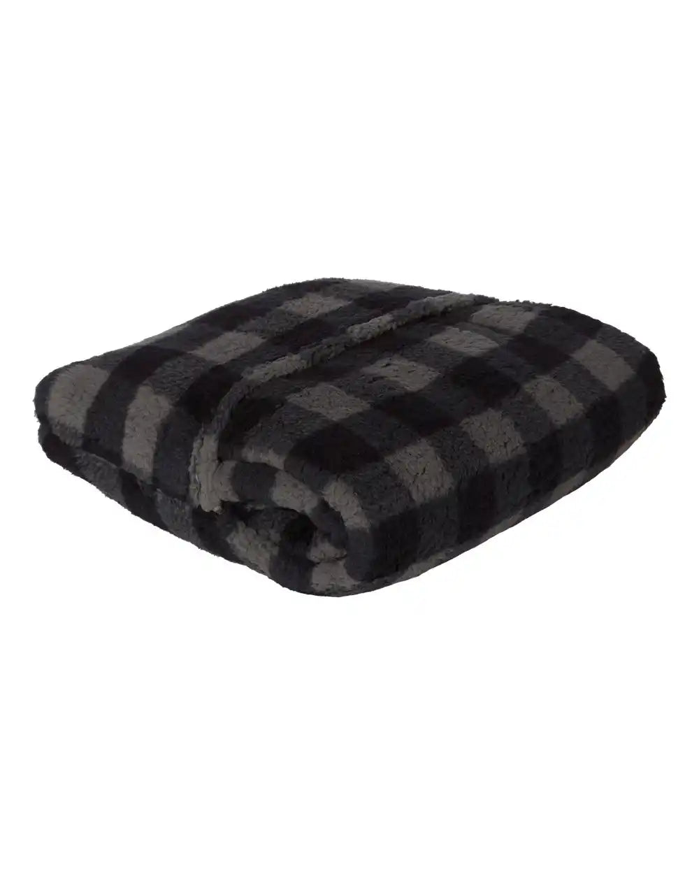 J. America 8449 Epic Sherpa Blanket - Black Charcoal Buffalo - Black/ / Osfa
