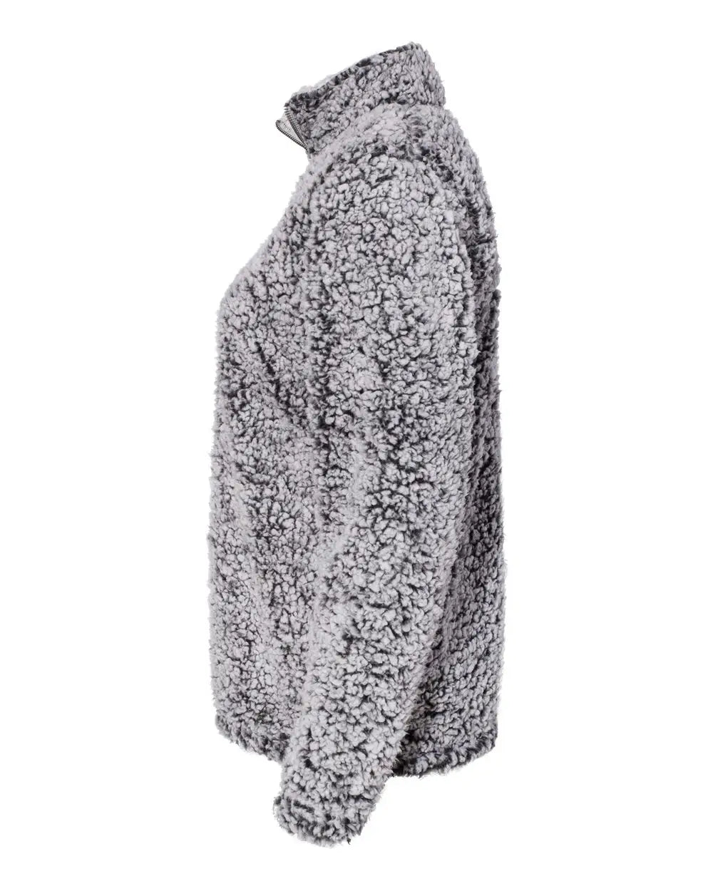 J. America 8451 Women’s Epic Sherpa Quarter-zip Pullover - Black Heather