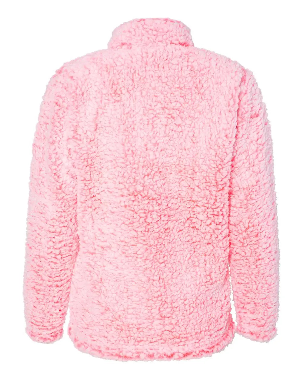 J. America 8451 Women’s Epic Sherpa Quarter-zip Pullover - Fire Coral Heather