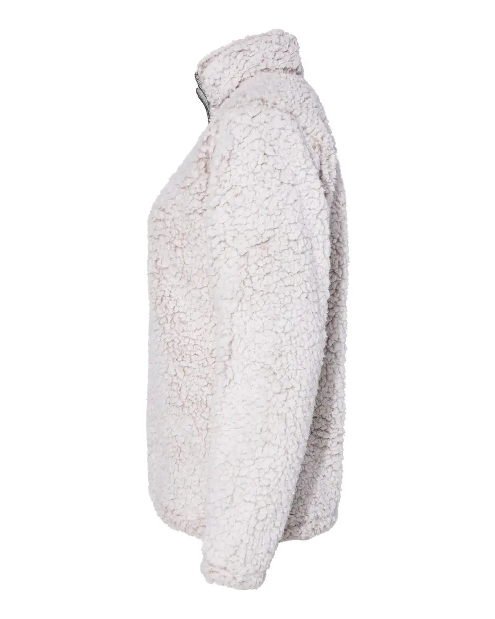 J. America 8451 Women’s Epic Sherpa Quarter-zip Pullover - Oatmeal Heather