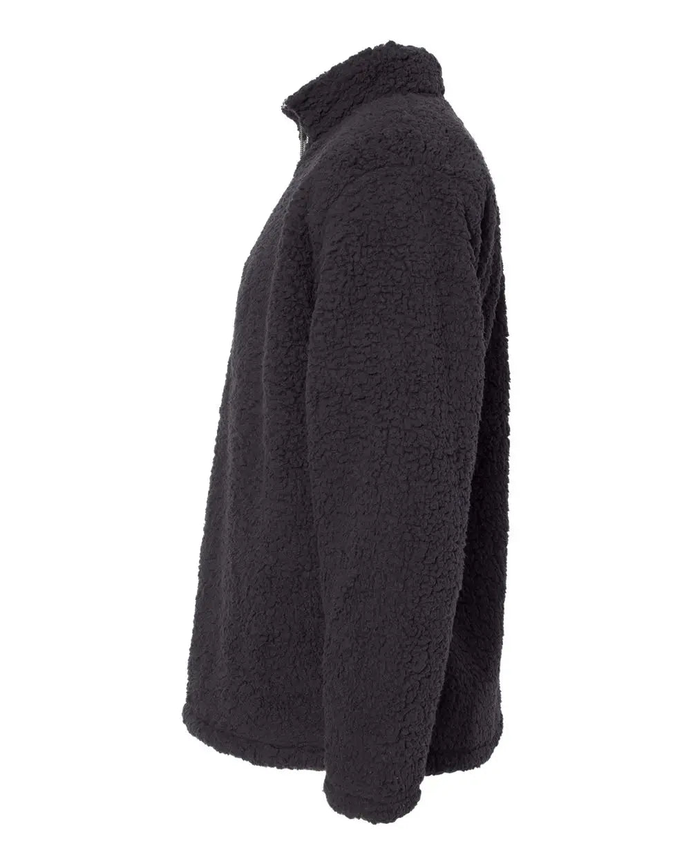 J. America 8454 Sherpa Quarter-zip Pullover - Black