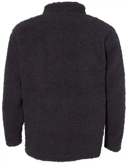 J. America 8454 Sherpa Quarter Zip Pullover Black