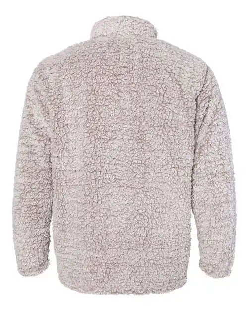 J. America 8454 Sherpa Quarter-zip Pullover - Oatmeal Heather